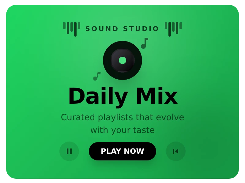 Music streaming banner example